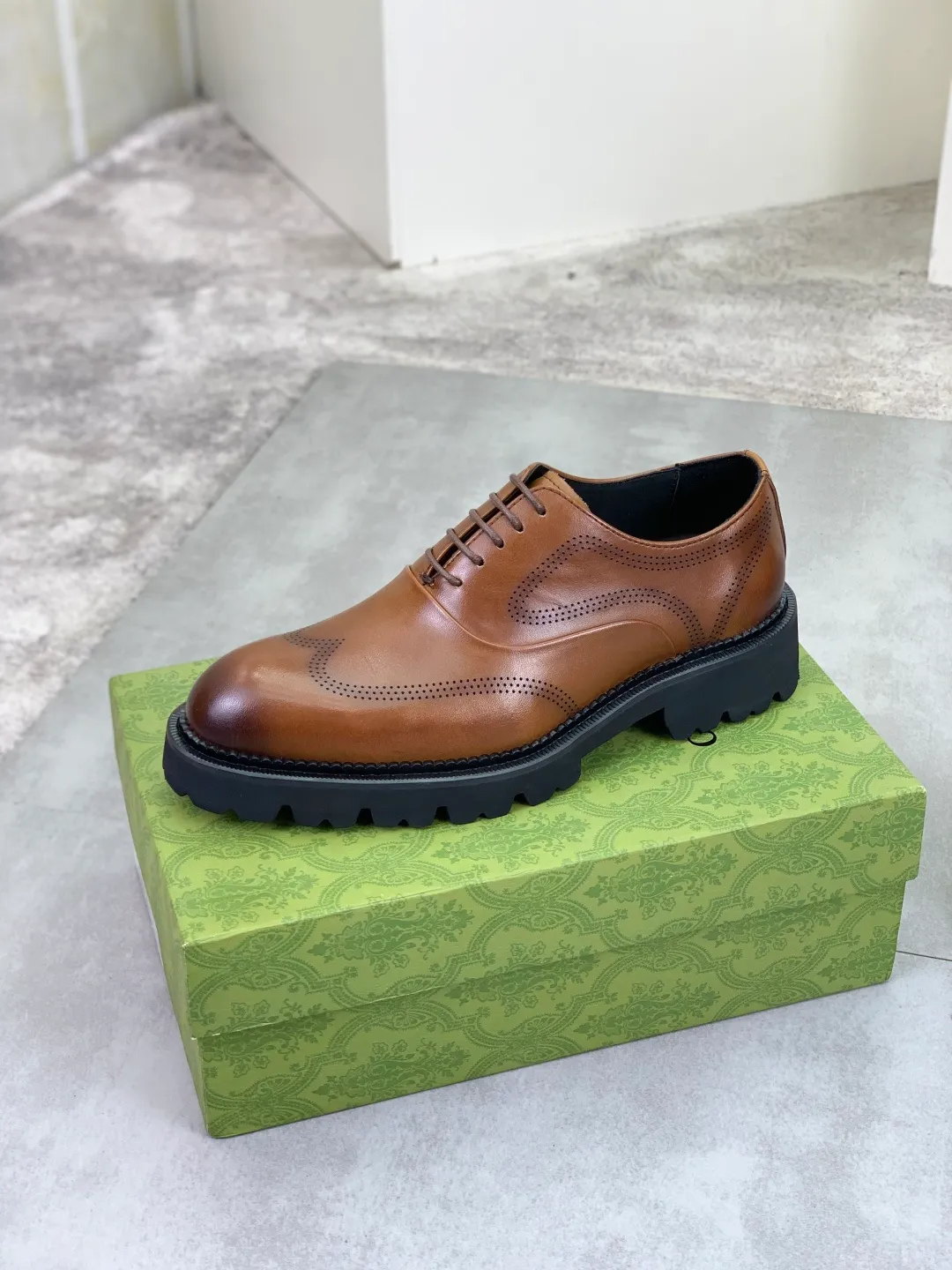 Men's Men's Shoes 💰P580 [New Style] 💰💎💎💎 [Gucci] GUCCI high-end men's formal business leather shoes, original order 1:1! Original imported high-end calfskin, original metal buckle, imported first-layer pigskin lining for feet, original high-end outsole, men's shoe size: 38-44